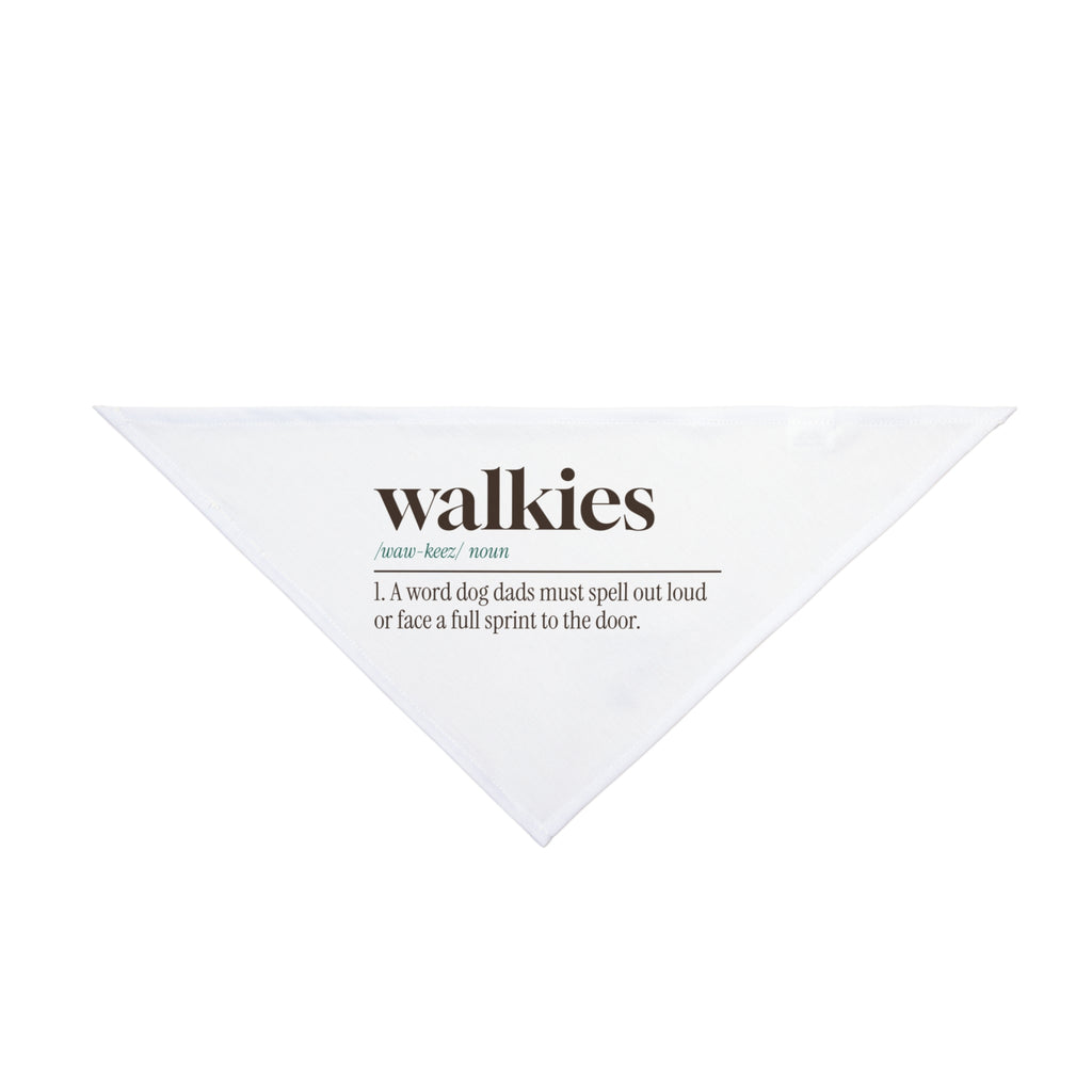 Funny Dog Dad Dog Bandana Walkies Dictionary Definition