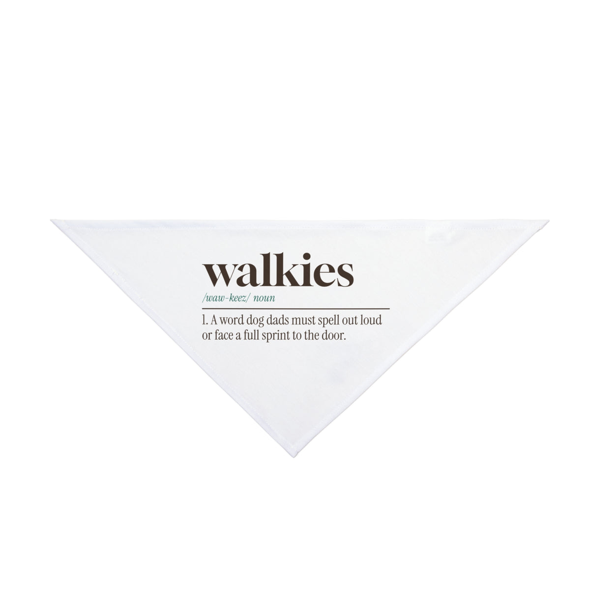 Funny Dog Dad Dog Bandana Walkies Dictionary Definition