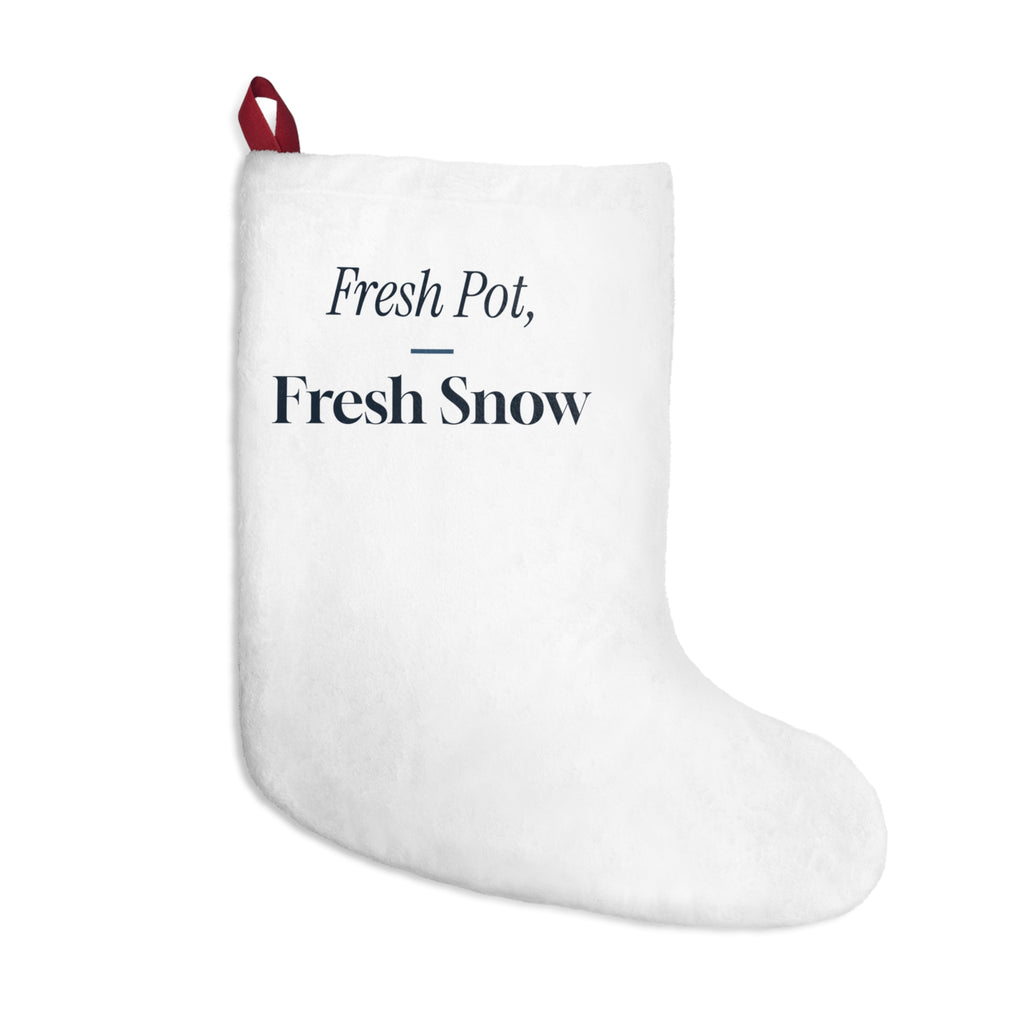 Christmas Stocking Fresh Pot Fresh Snow Winter Morning