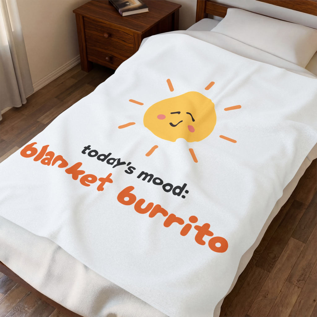 Cute Cozy Throw Blanket Todays Mood Blanket Burrito