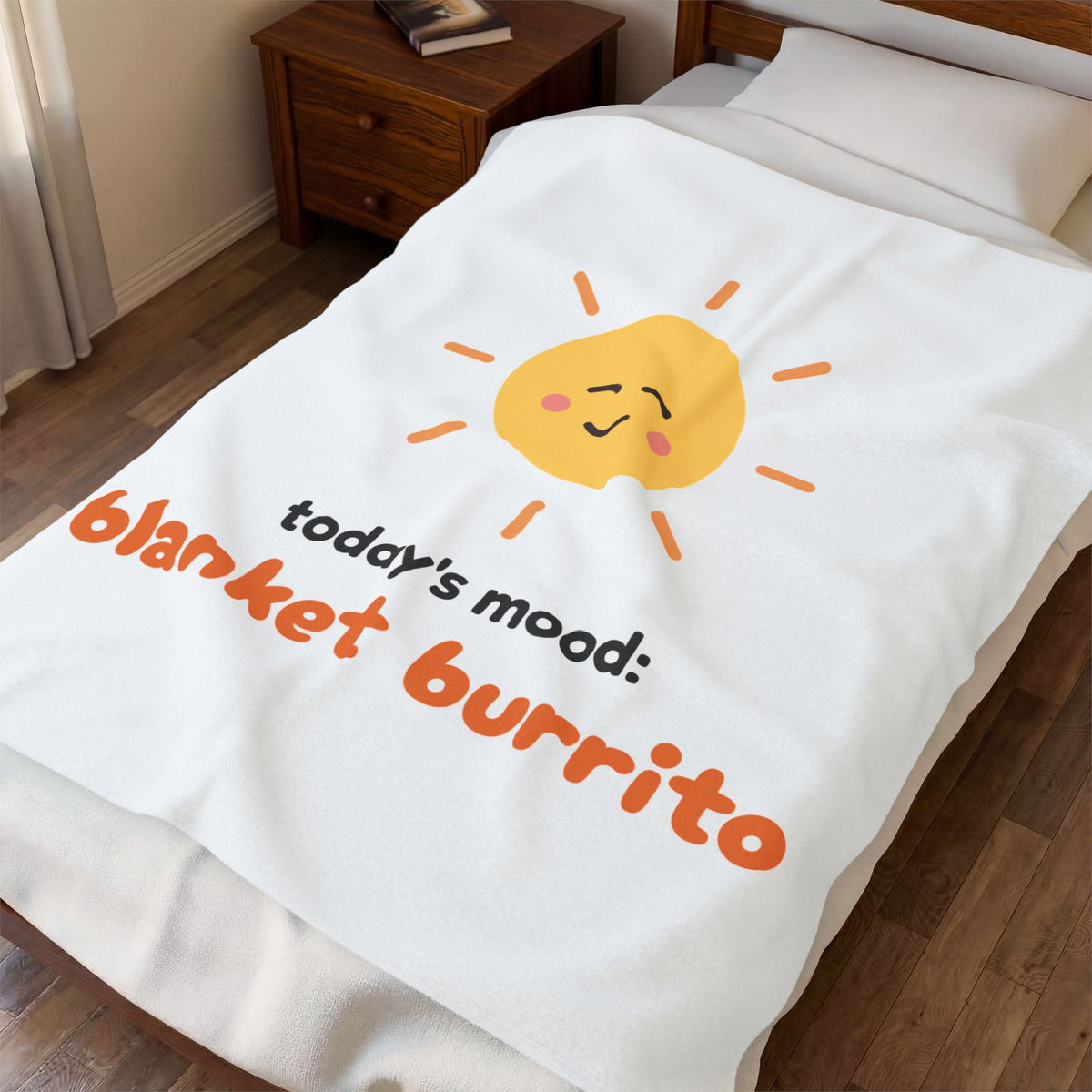 Cute Cozy Throw Blanket Todays Mood Blanket Burrito