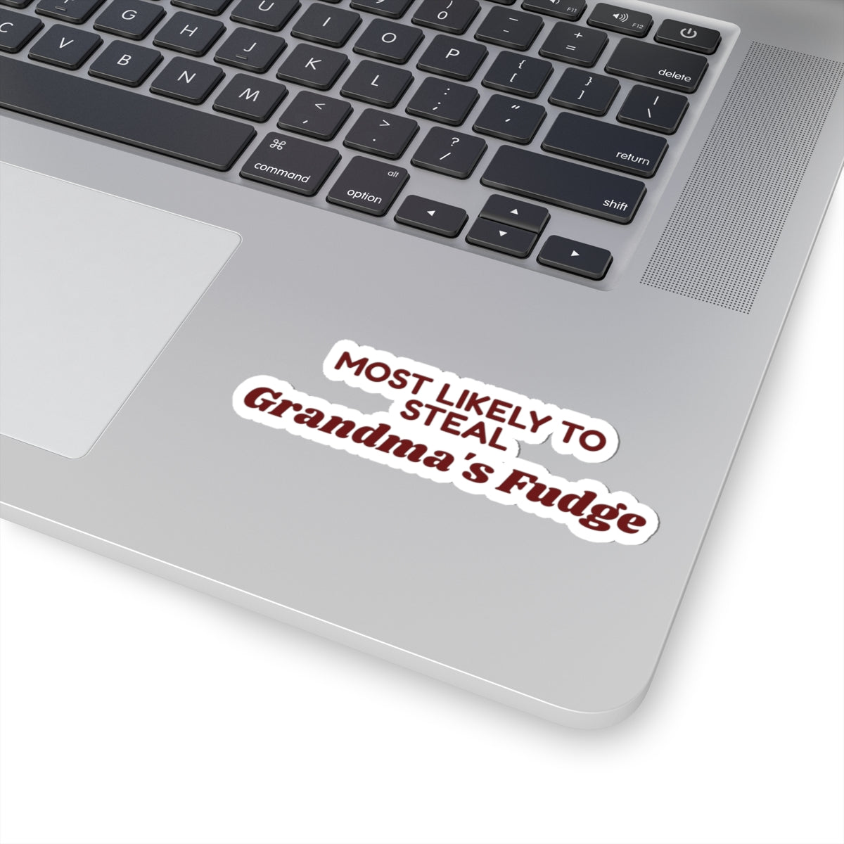 Funny Family Christmas Sticker Most Likely To Steal Grandma's Fudge