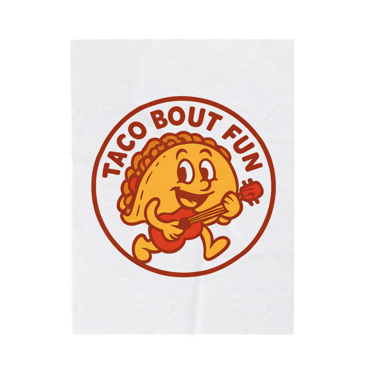 Taco Bout Fun Funny Retro Taco Pun Throw Blanket