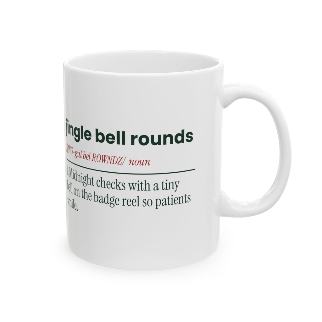 Christmas Nurse Coffee Mug Jingle Bell Rounds Dictionary For Nurses