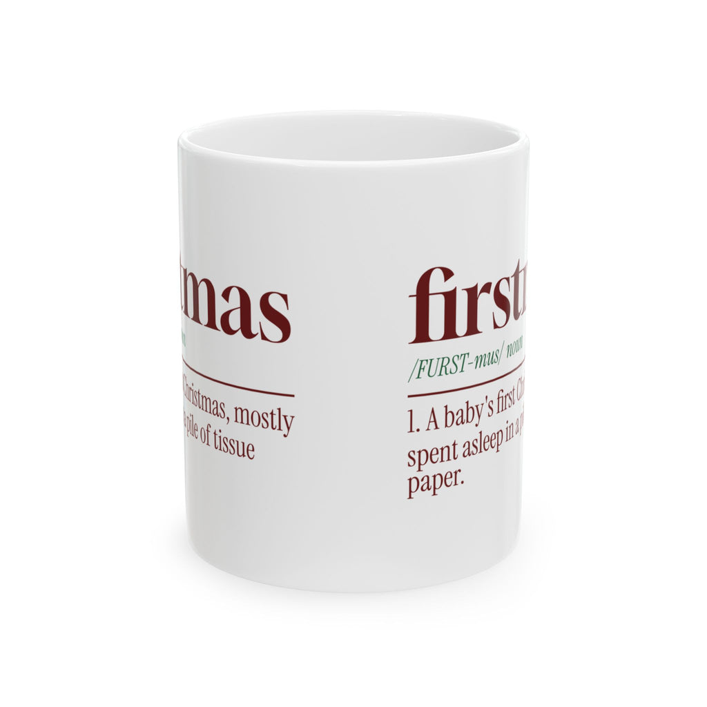 Christmas Coffee Mug Firstmas Dictionary Definition New Baby