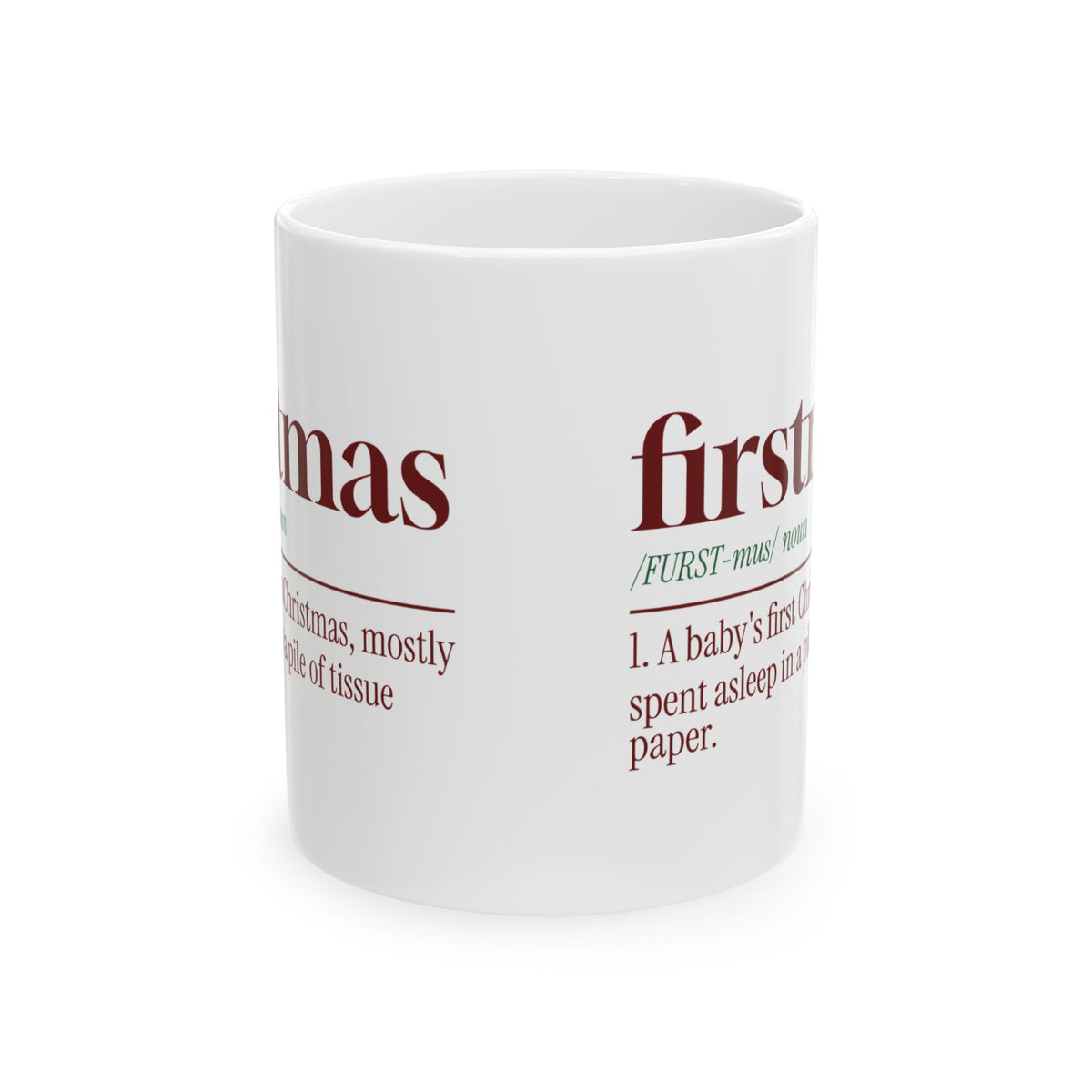 Christmas Coffee Mug Firstmas Dictionary Definition New Baby