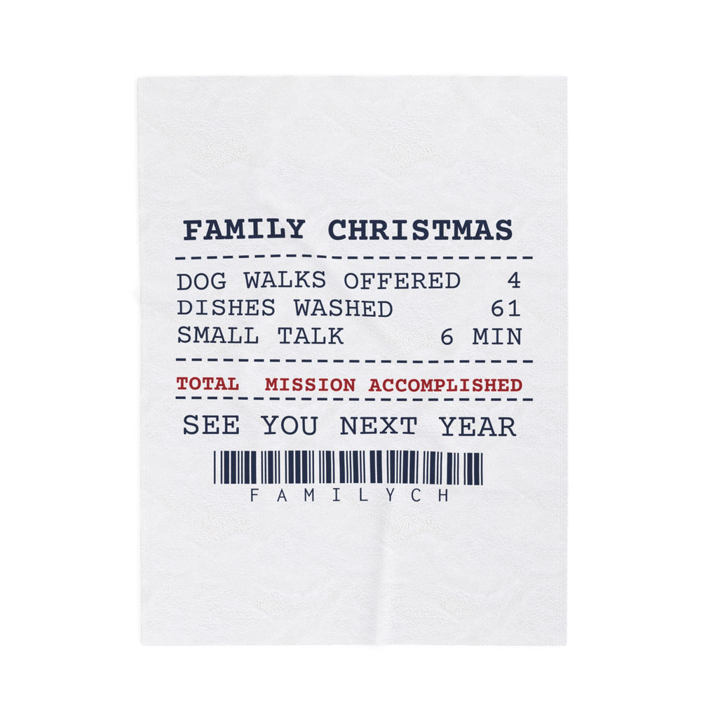 Funny Introvert Christmas Throw Blanket Washed Every Dish To Avoid Talking