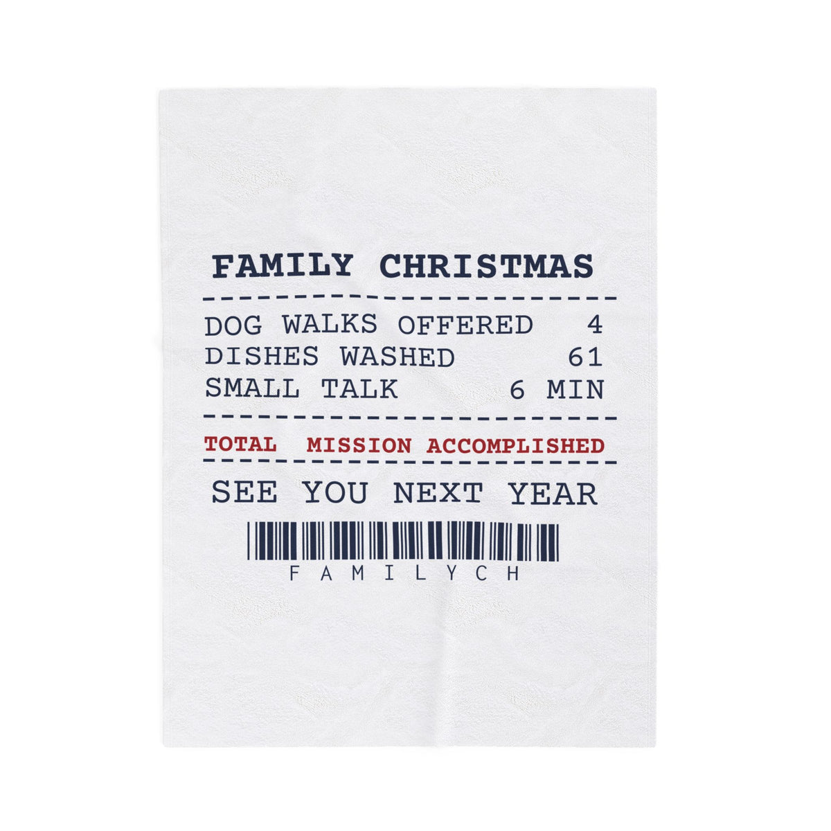 Funny Introvert Christmas Throw Blanket Washed Every Dish To Avoid Talking