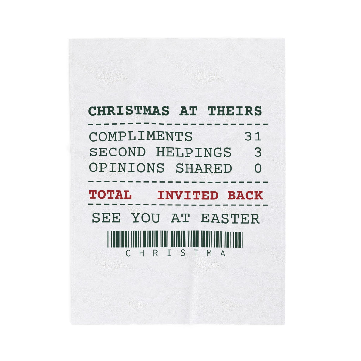 Funny In-Laws Christmas Throw Blanket Opinions Shared 0 Invited Back
