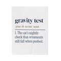 Funny Christmas Cat Throw Blanket Gravity Test Dictionary Definition