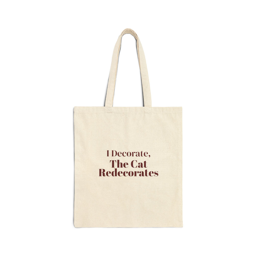 Funny Christmas Cat Tote Bag I Decorate The Cat Redecorates