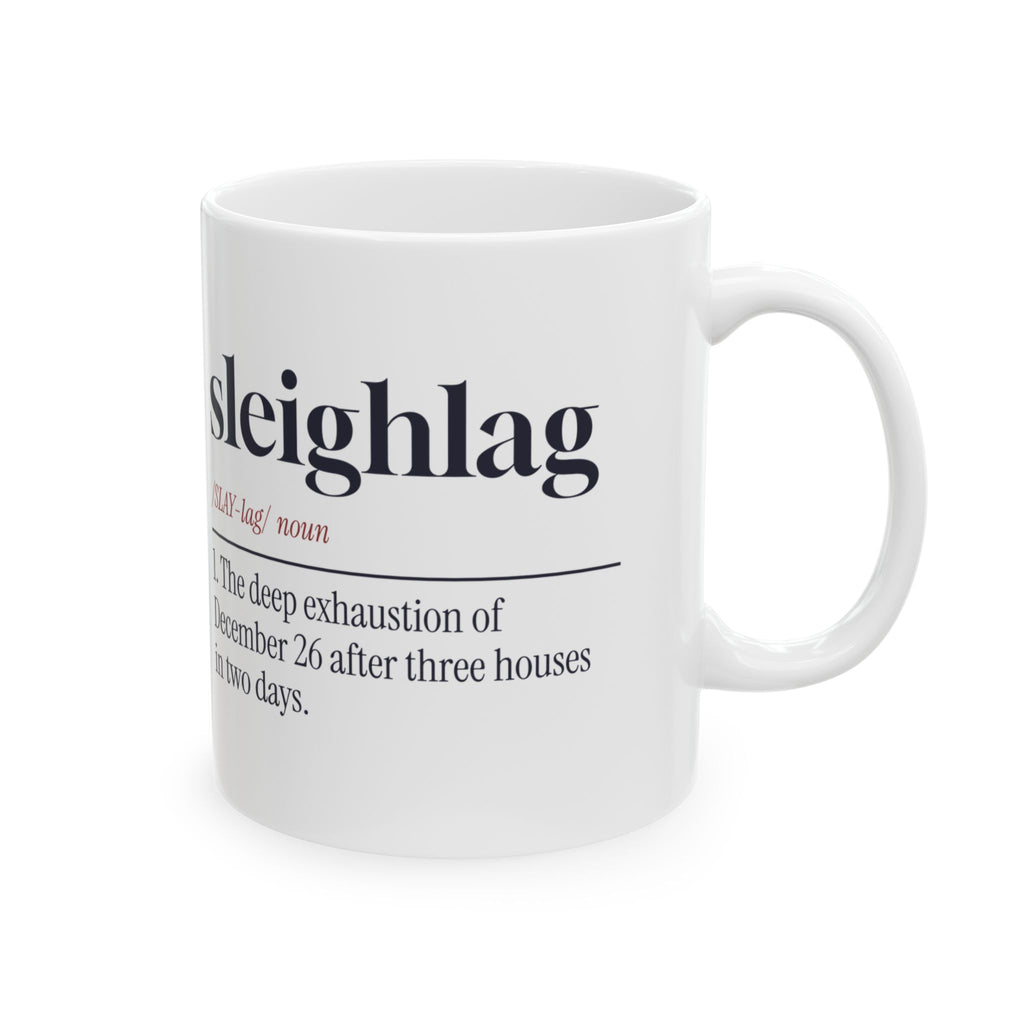 Funny Christmas Coffee Mug Sleighlag Definition For Families