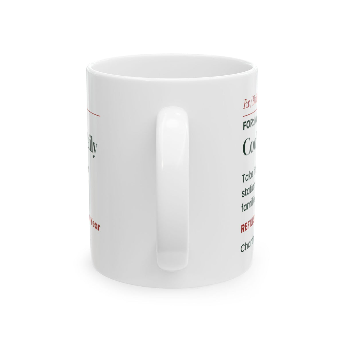 Funny Nurse Christmas Coffee Mug Cookies 3 Daily Prescription