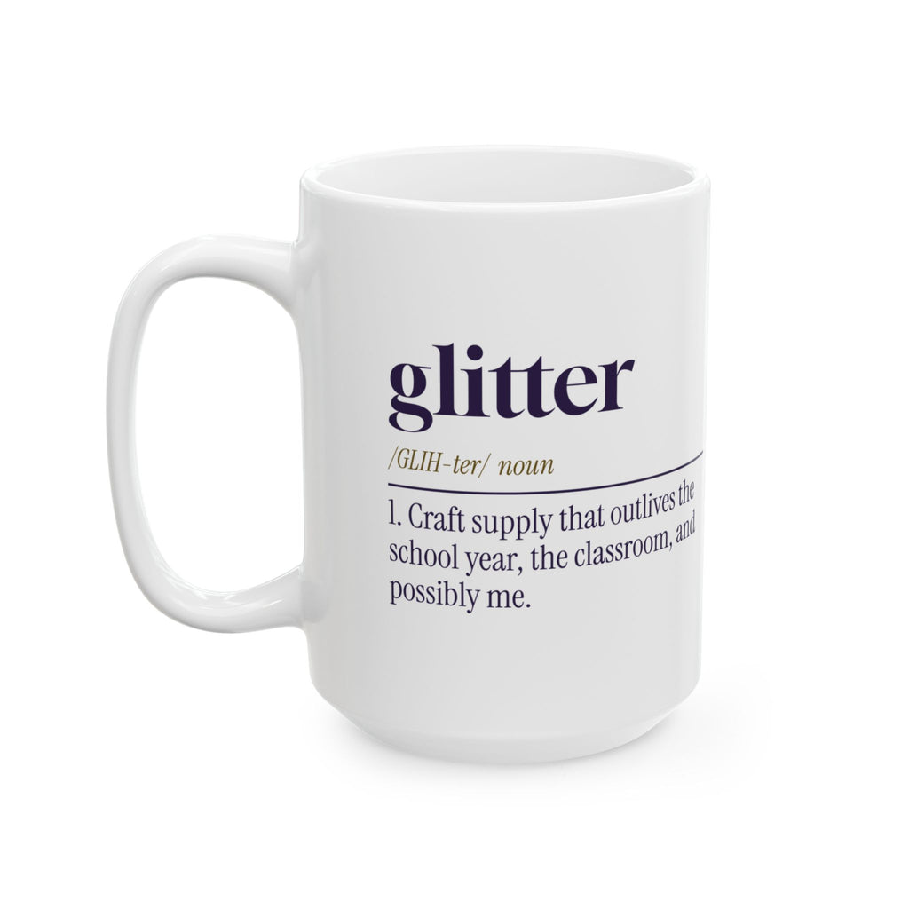 Funny Glitter Dictionary Coffee Mug For Teachers