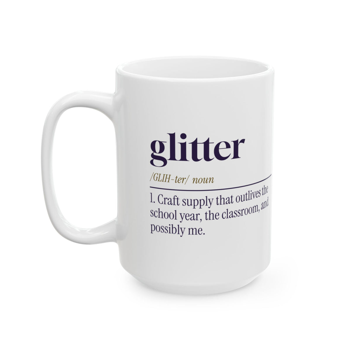 Funny Glitter Dictionary Coffee Mug For Teachers