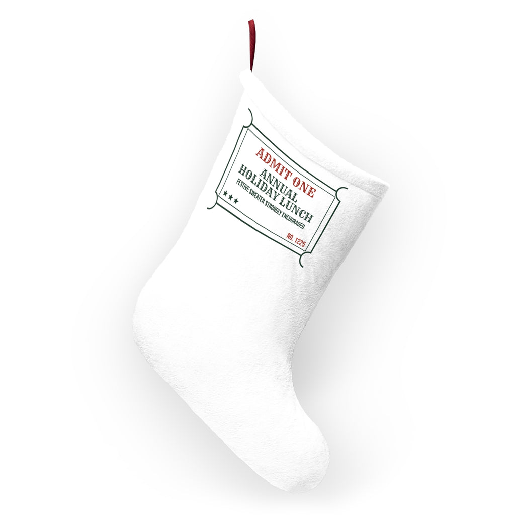 Funny Office Christmas Stocking Annual Holiday Lunch Ticket