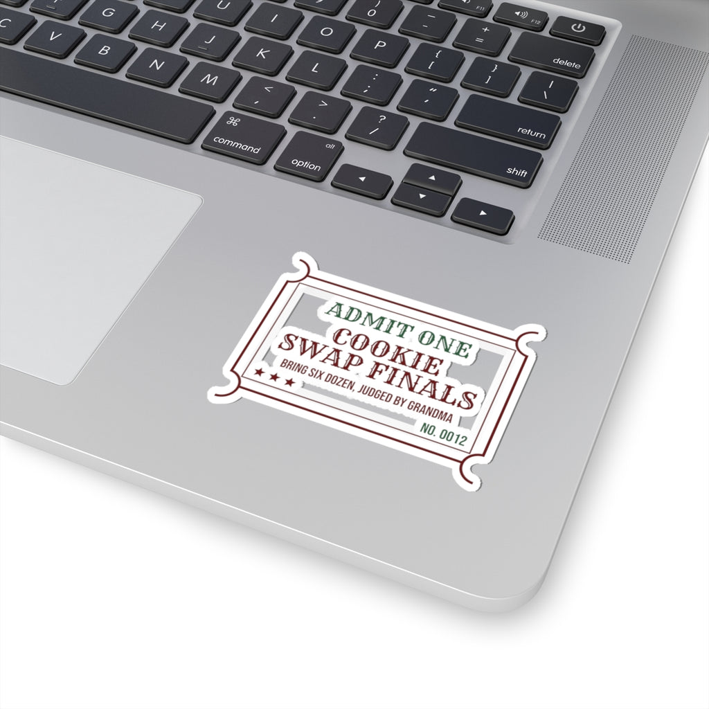 Funny Christmas Cookie Exchange Sticker Cookie Swap Finals Ticket