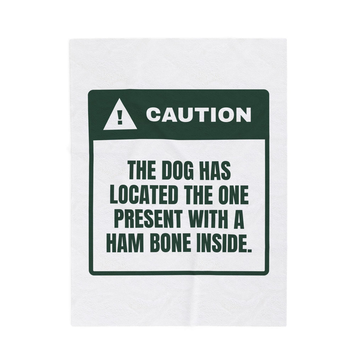 Funny Christmas Dog Throw Blanket Dog Found The Present With The Ham Bone