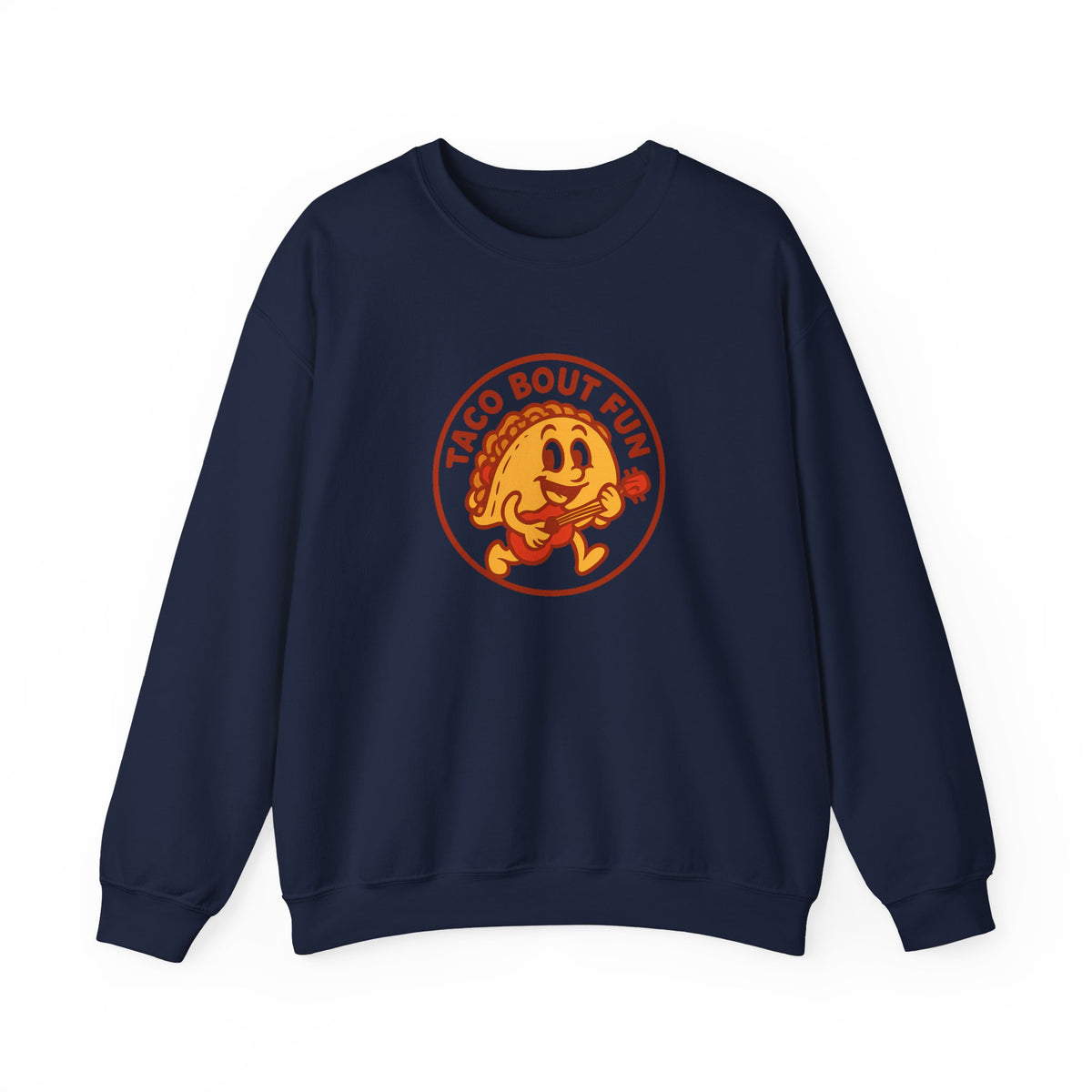 Taco Bout Fun Funny Retro Taco Pun Sweatshirt