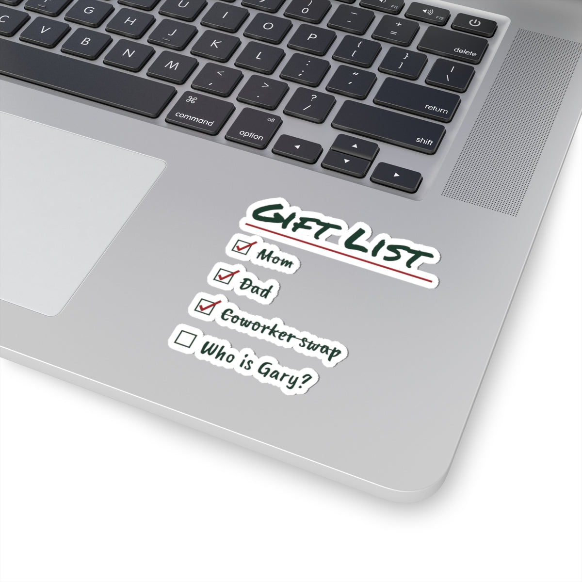 Funny Christmas Sticker Gift List Who Is Gary For Shoppers