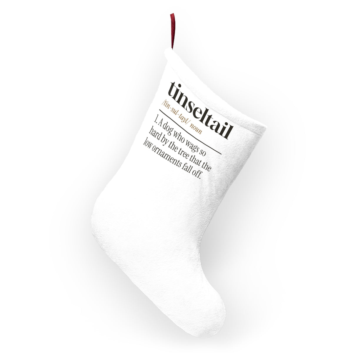 Funny Christmas Dog Christmas Stocking Tinseltail Definition For Dog Lovers