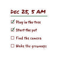 Funny Christmas Sticker Plug In The Tree Start The Pot Checklist