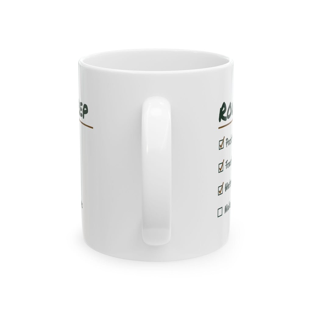 Funny Disc Golf Coffee Mug Round Prep Checklist