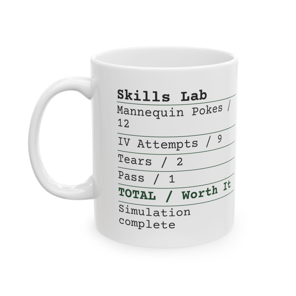 Funny Nursing Mug Skills Lab Receipt Itemized