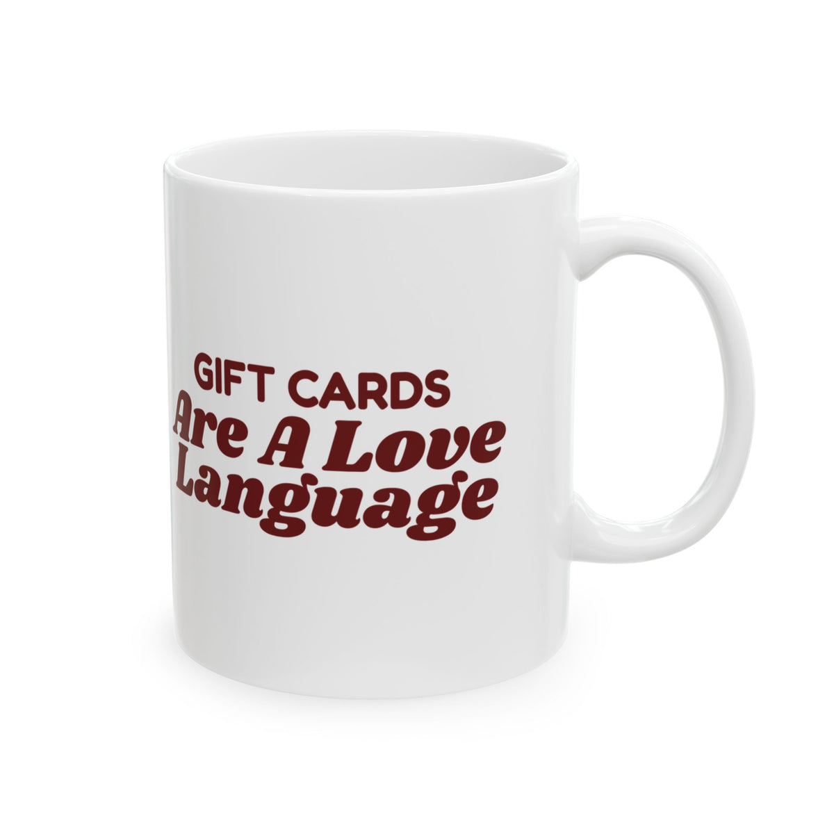Funny Christmas Shopping Coffee Mug Gift Cards Are A Love Language