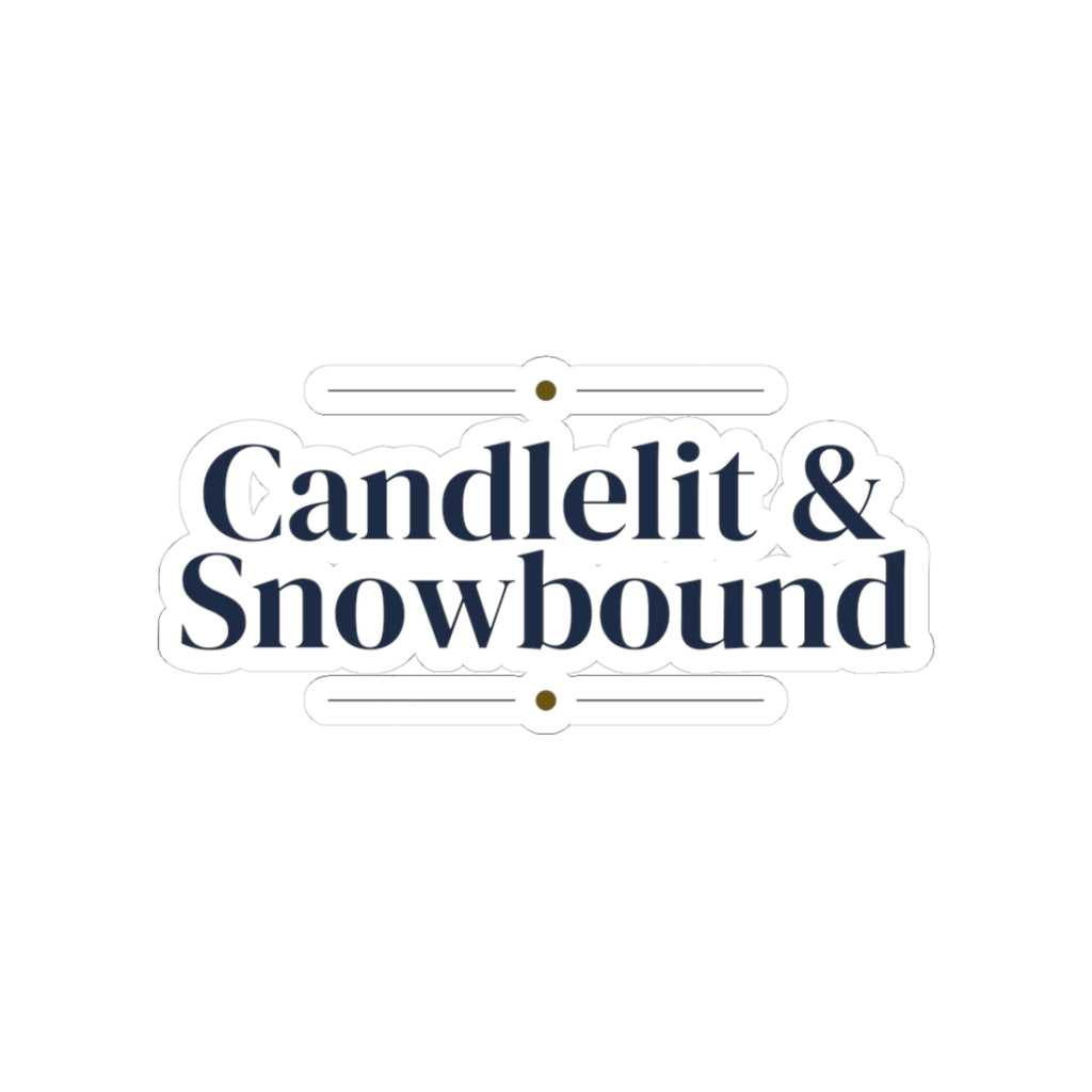 Christmas Sticker Candlelit And Snowbound Cozy Winter