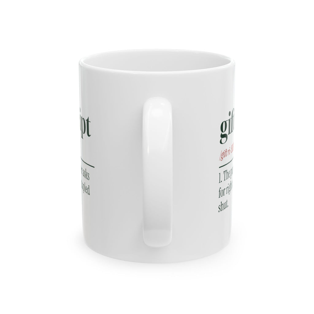 Funny Retail Christmas Coffee Mug Gift Receipt Definition For Cashiers
