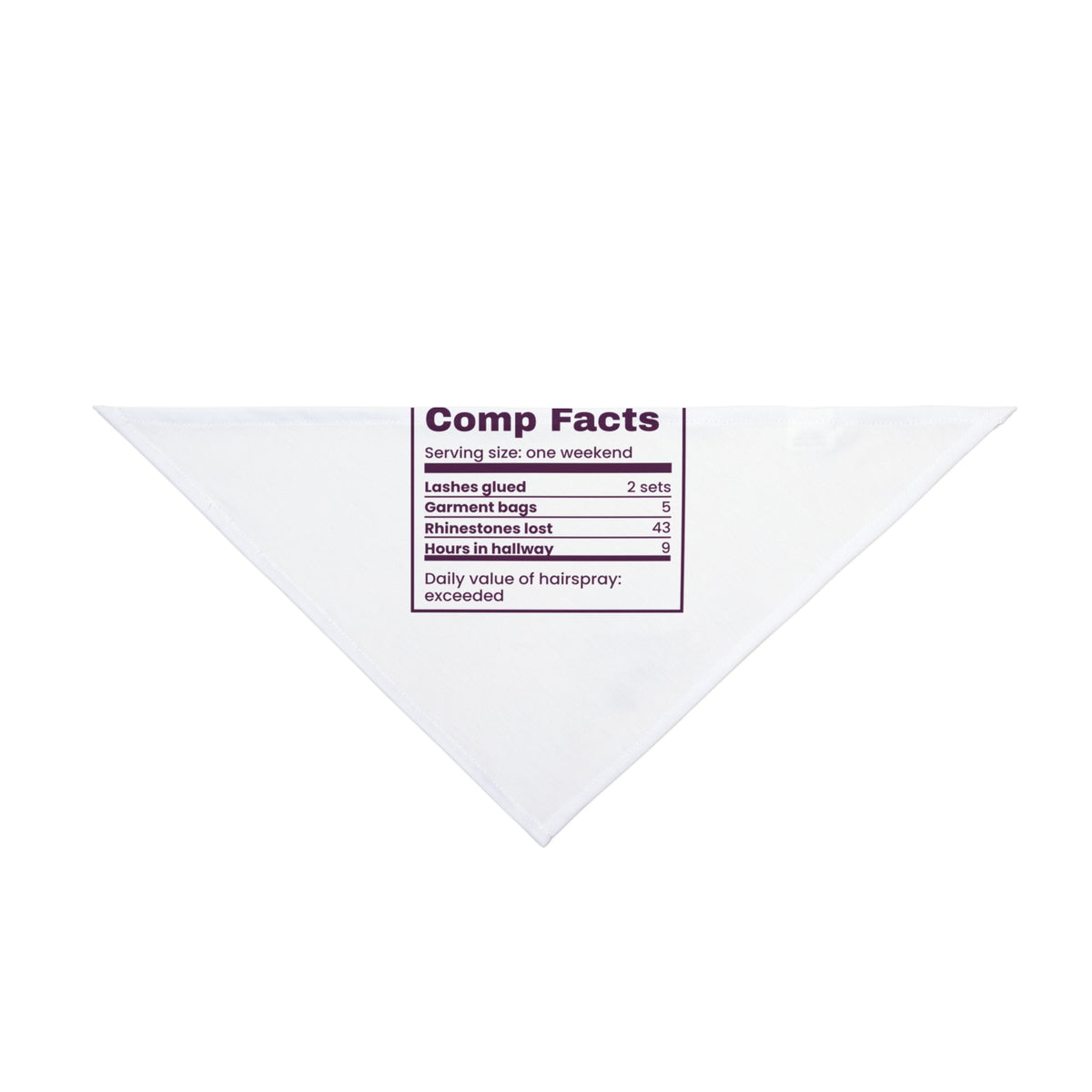 Funny Dance Mom Dog Bandana Comp Facts Rhinestones Lost