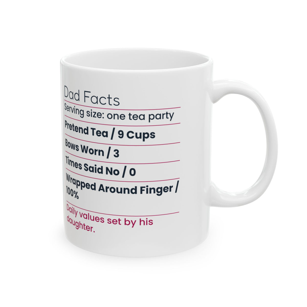 Funny Dad Of Daughters Coffee Mug Dad Facts Label For Fathers