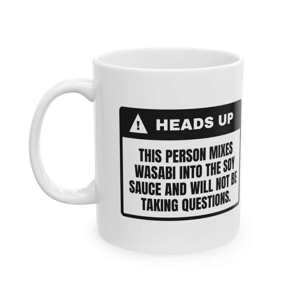 Funny Sushi Coffee Mug Mixes It Into The Soy Warning Label