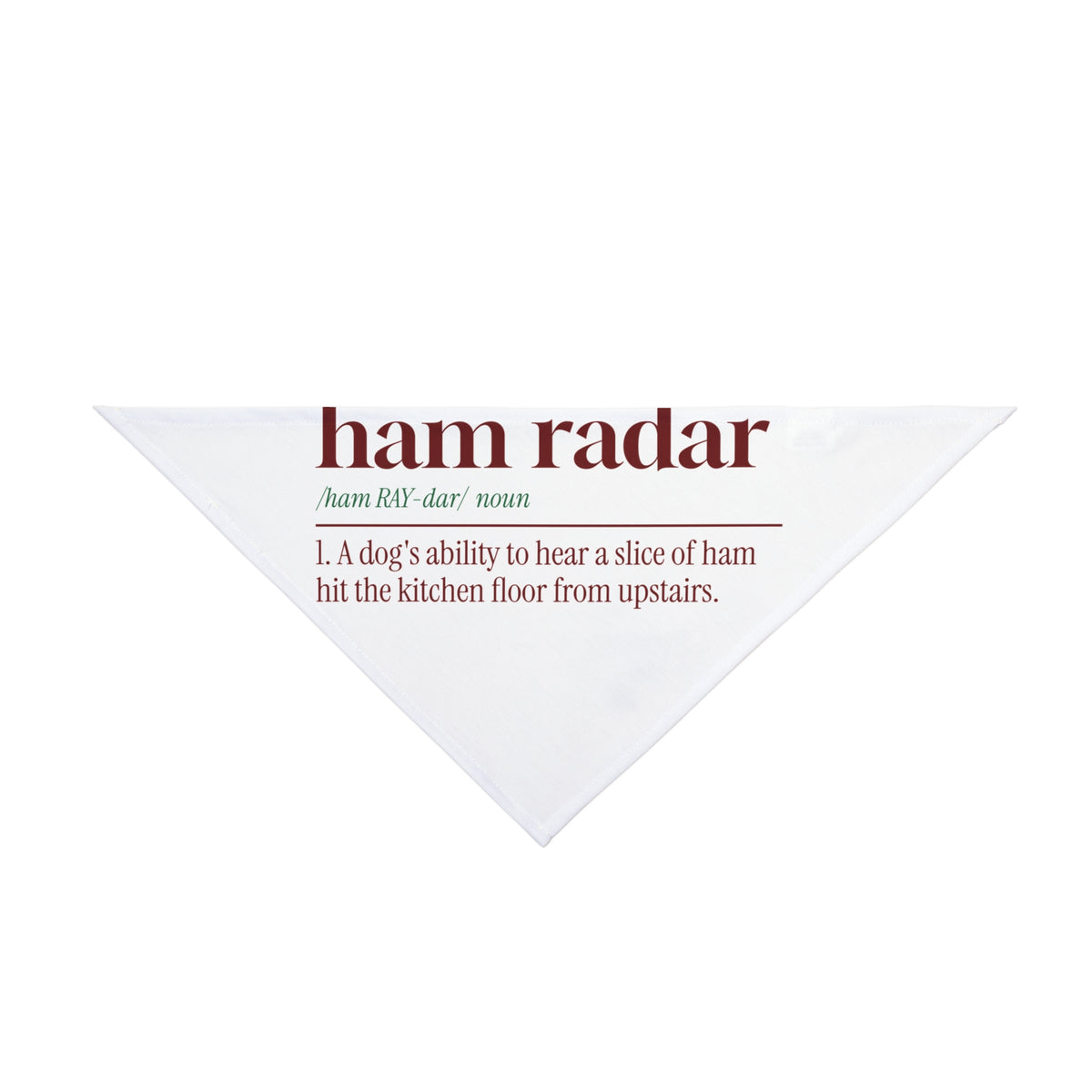 Funny Christmas Dog Bandana Ham Radar Dictionary Definition