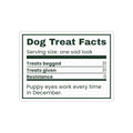 Funny Christmas Dog Sticker Dog Treat Nutrition Facts Label