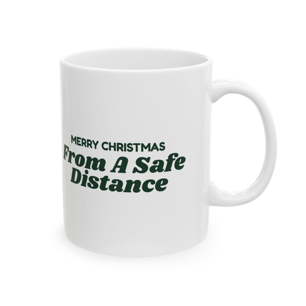 Funny Introvert Christmas Coffee Mug Merry Christmas From A Safe Distance