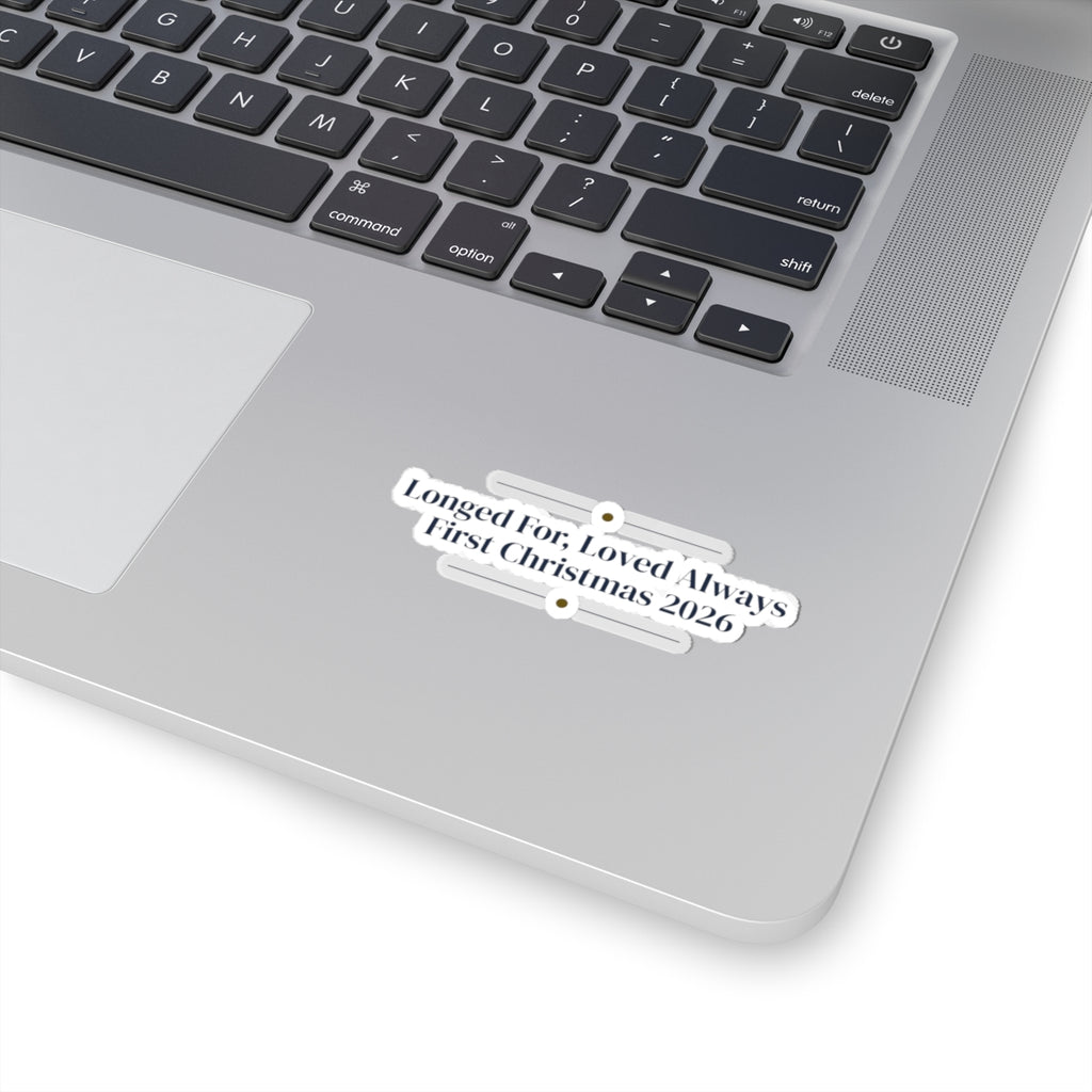 Babys First Christmas 2026 Sticker Longed For Loved Always