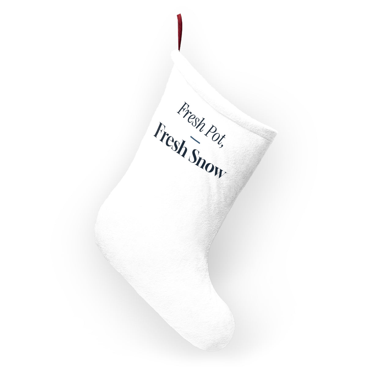 Christmas Stocking Fresh Pot Fresh Snow Winter Morning