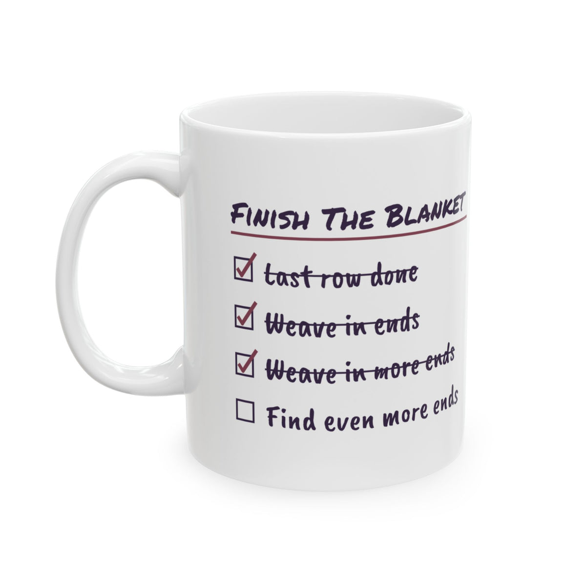 Funny Crochet Coffee Mug Weave In Ends Checklist For Crocheters