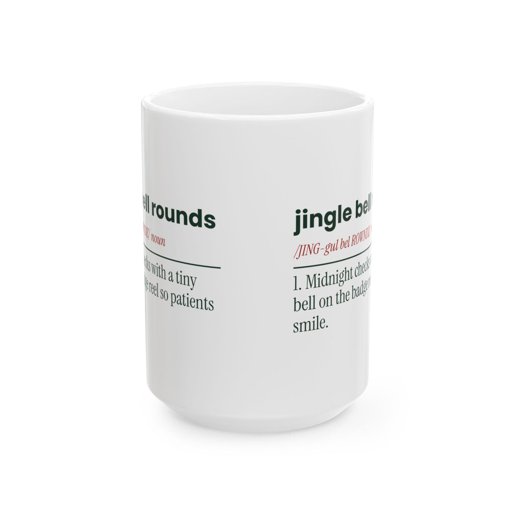 Christmas Nurse Coffee Mug Jingle Bell Rounds Dictionary For Nurses