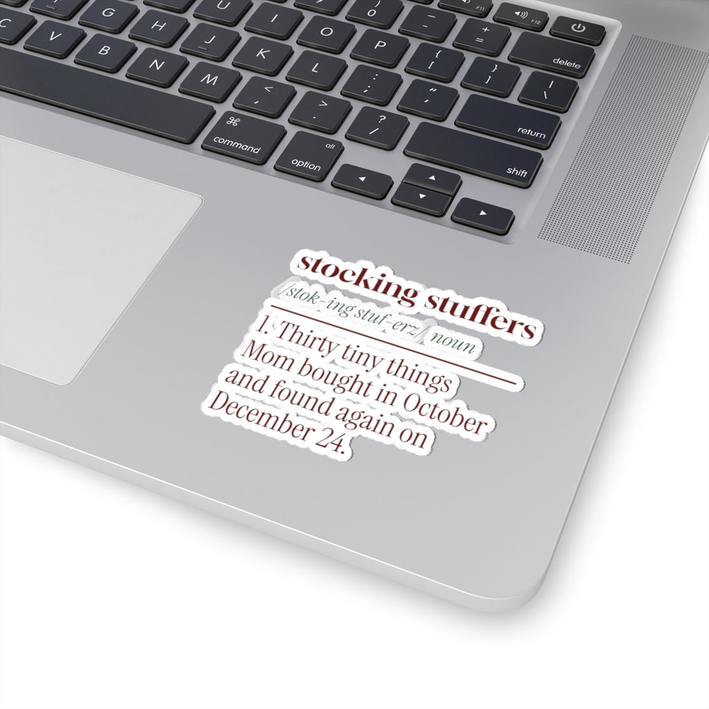 Funny Christmas Mom Sticker Stocking Stuffers Definition