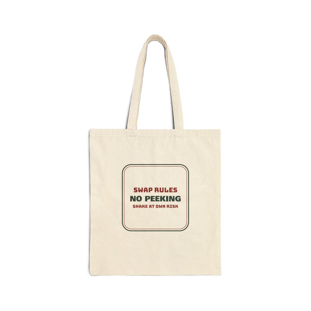 Funny White Elephant Tote Bag No Peeking Shake At Own Risk