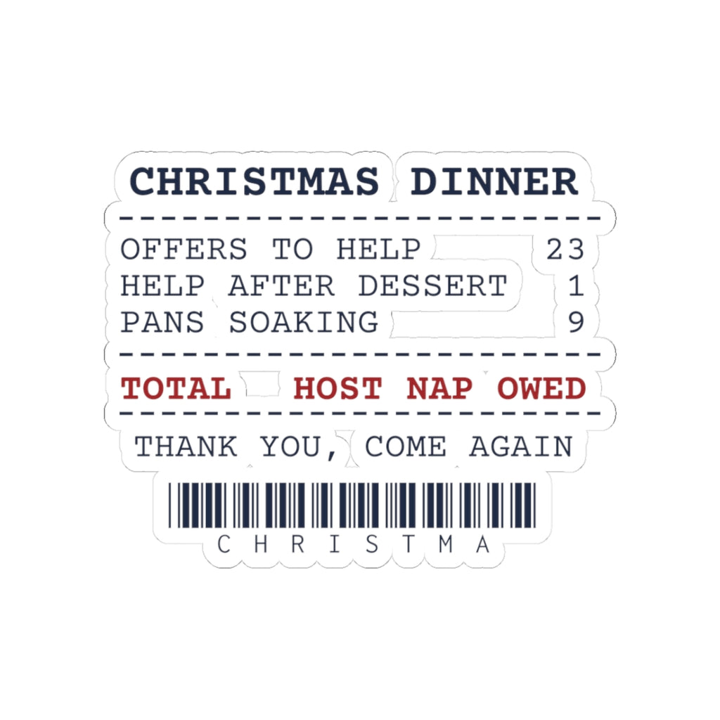 Funny Christmas Host Sticker Offers To Help 23 Receipt For Hosts