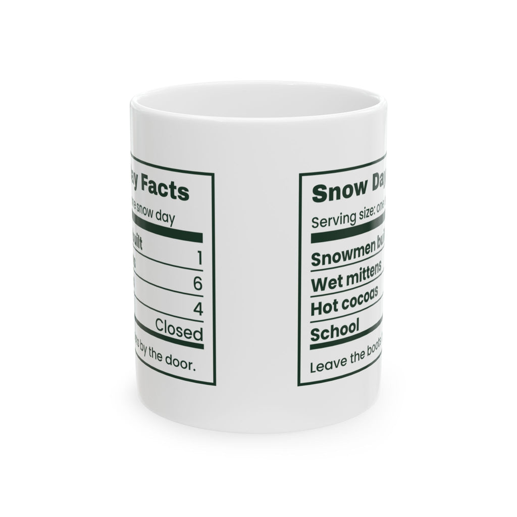 Hot Cocoa Coffee Mug Snow Day Nutrition Facts For Winter Lovers