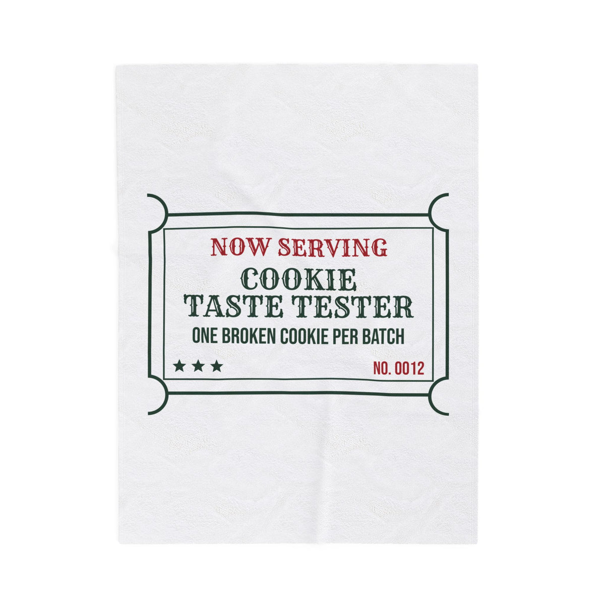 Funny Christmas Throw Blanket Cookie Taste Tester One Per Batch For Bakers