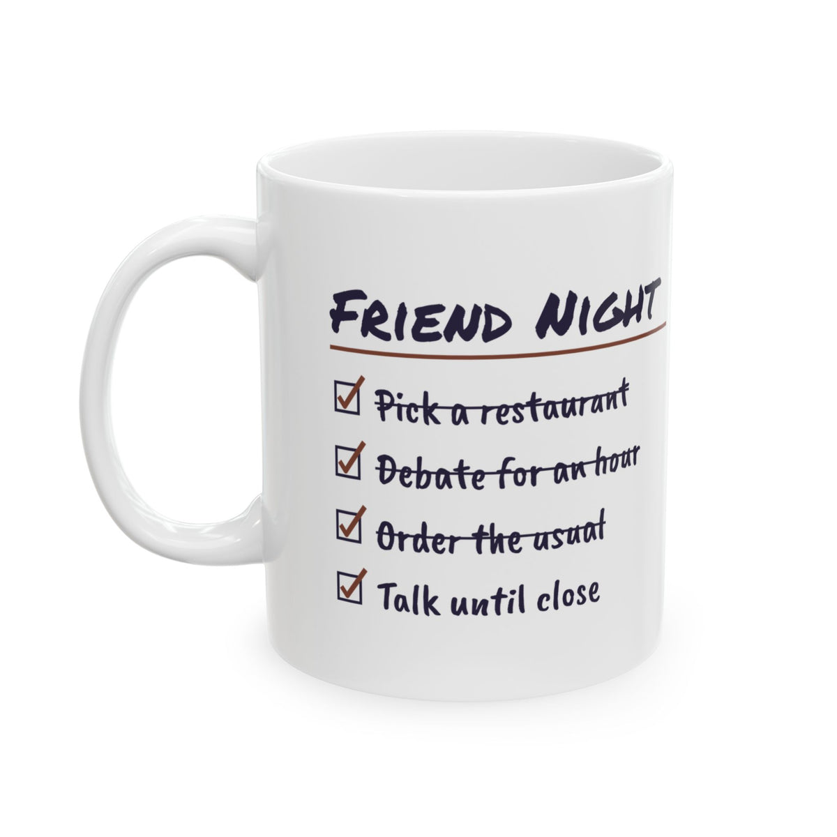 Funny Bestie Coffee Mug Debate For An Hour Order The Usual