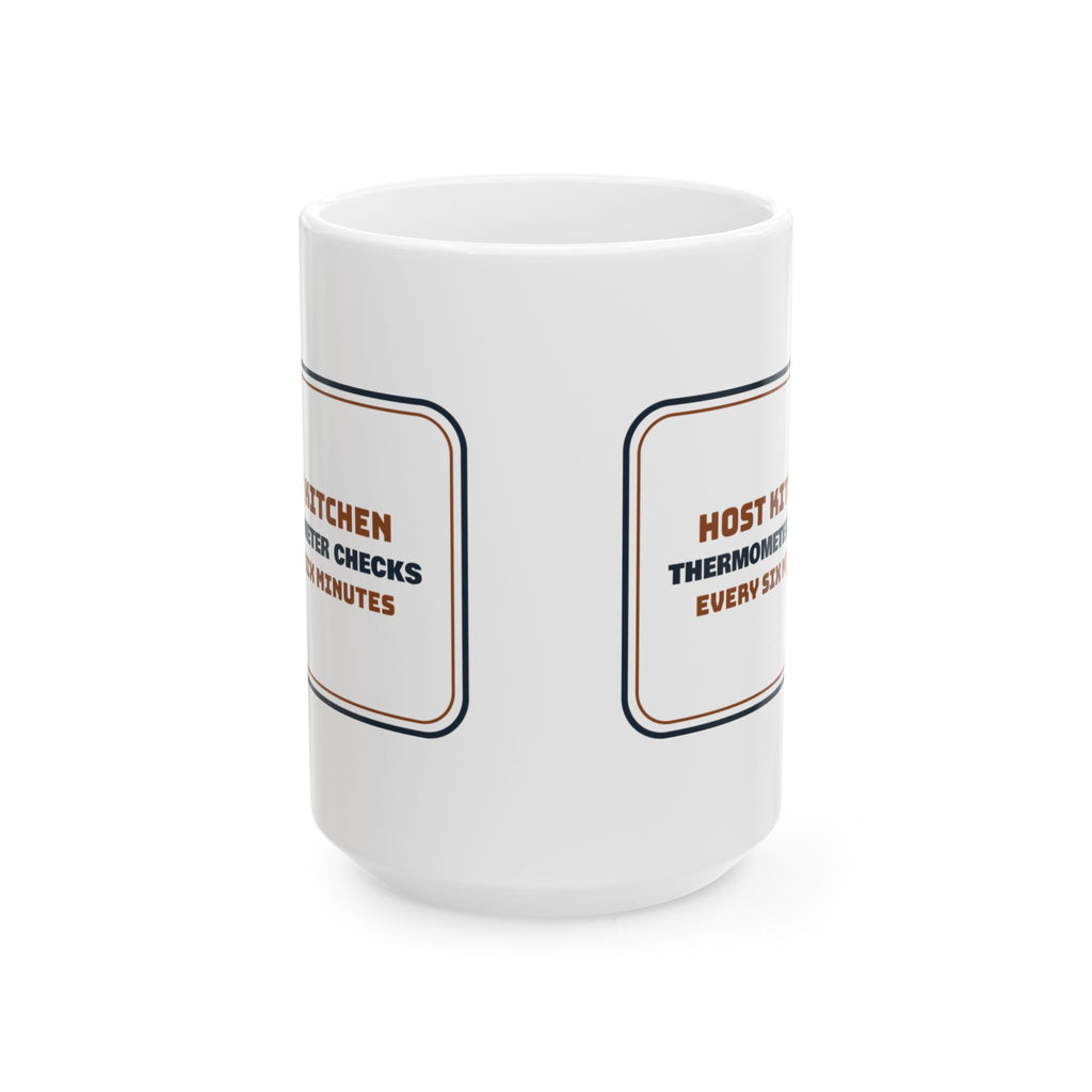 Funny Thanksgiving Host Coffee Mug Turkey Thermometer Checks