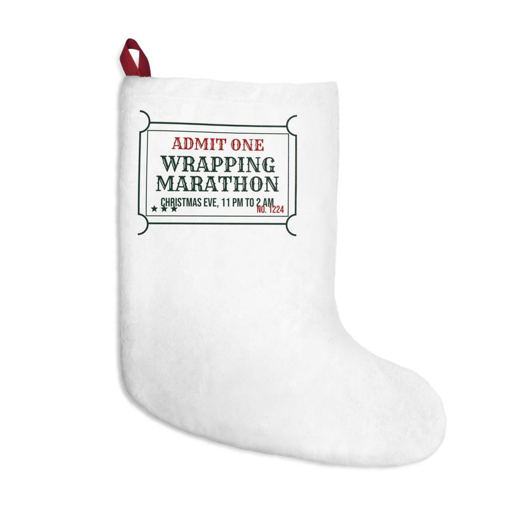 Funny Christmas Stocking Wrapping Marathon Ticket For Mom And Dad