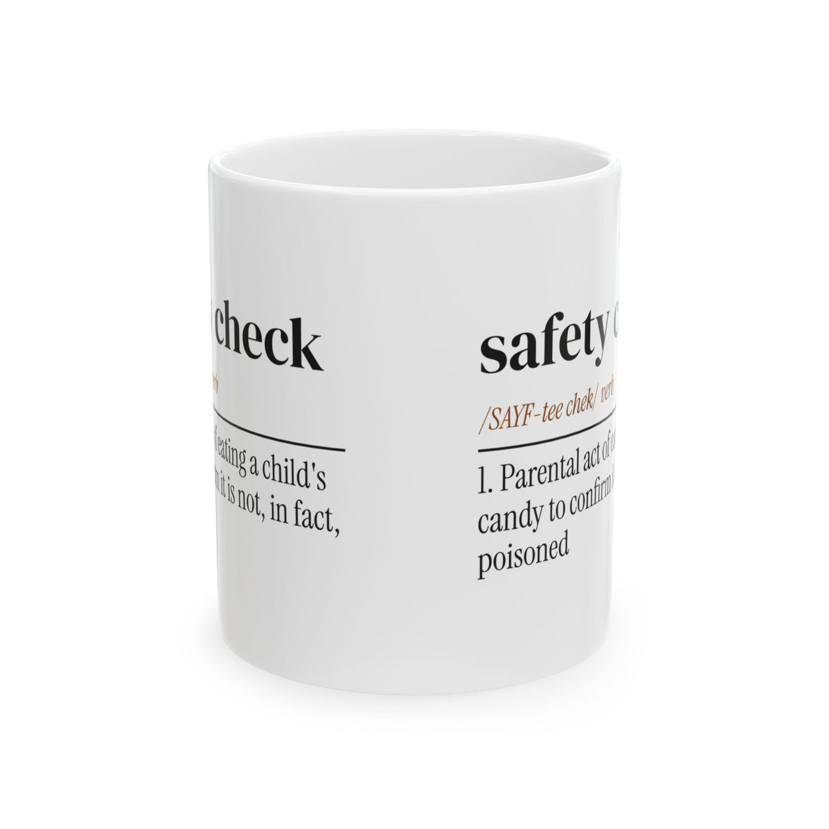 Safety Check Coffee Mug Dictionary Definition Funny Parent